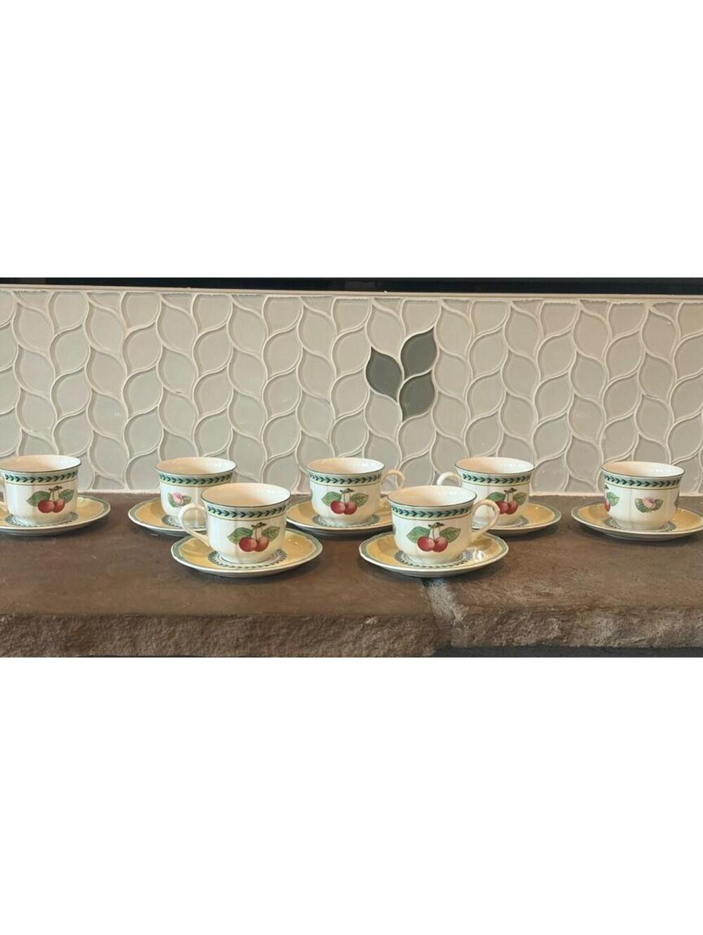 7 Villeroy & Boch French Garden Fleurence Cup&Saucer sets